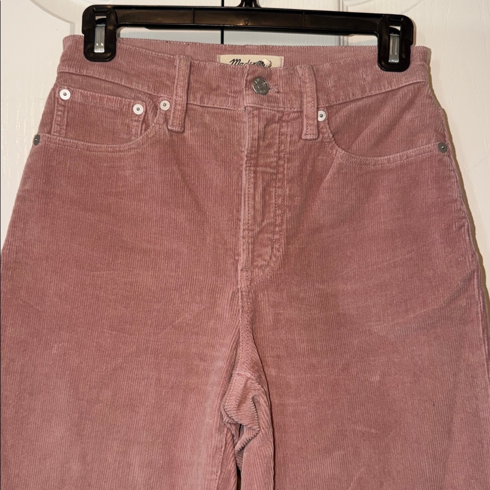 Madewell The Perfect Vintage Straight Jeans Corduroy Size 24 Sand Pink - Picture 2 of 14